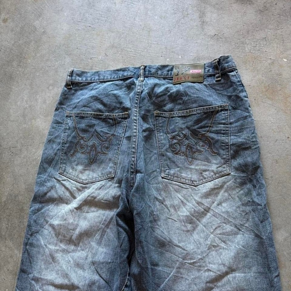 Baggy Alpha 17 Wide Leg Southpole Styl Y2K Vintage Denim Jeans Summer 36x32 - Picture 2 of 7